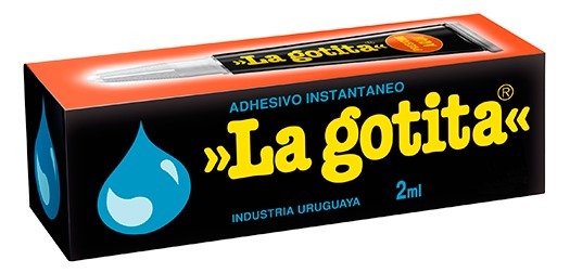 Adhesivo instantaneo "LA GOTITA" 2ml pega ceramicas plasticos m