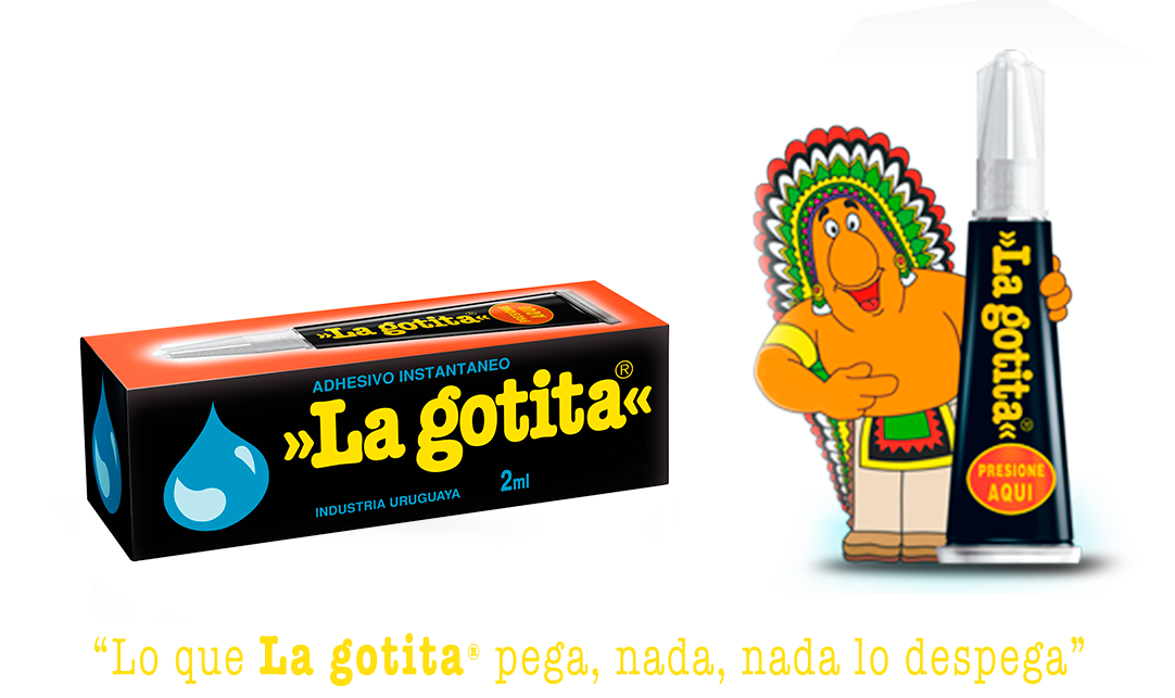 Adhesivo instantaneo "LA GOTITA" 2ml pega ceramicas plasticos m